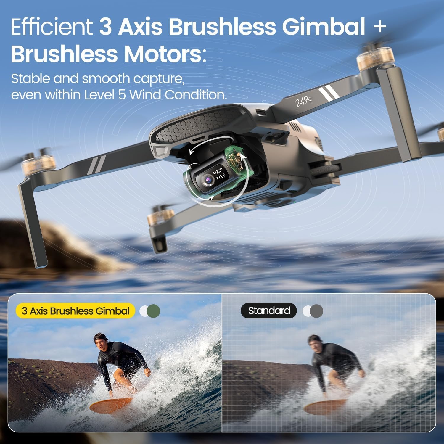 Holy Stone HS900 4K GPS Drone - 3-Axis Gimbal & 48MP Camera - Image 9