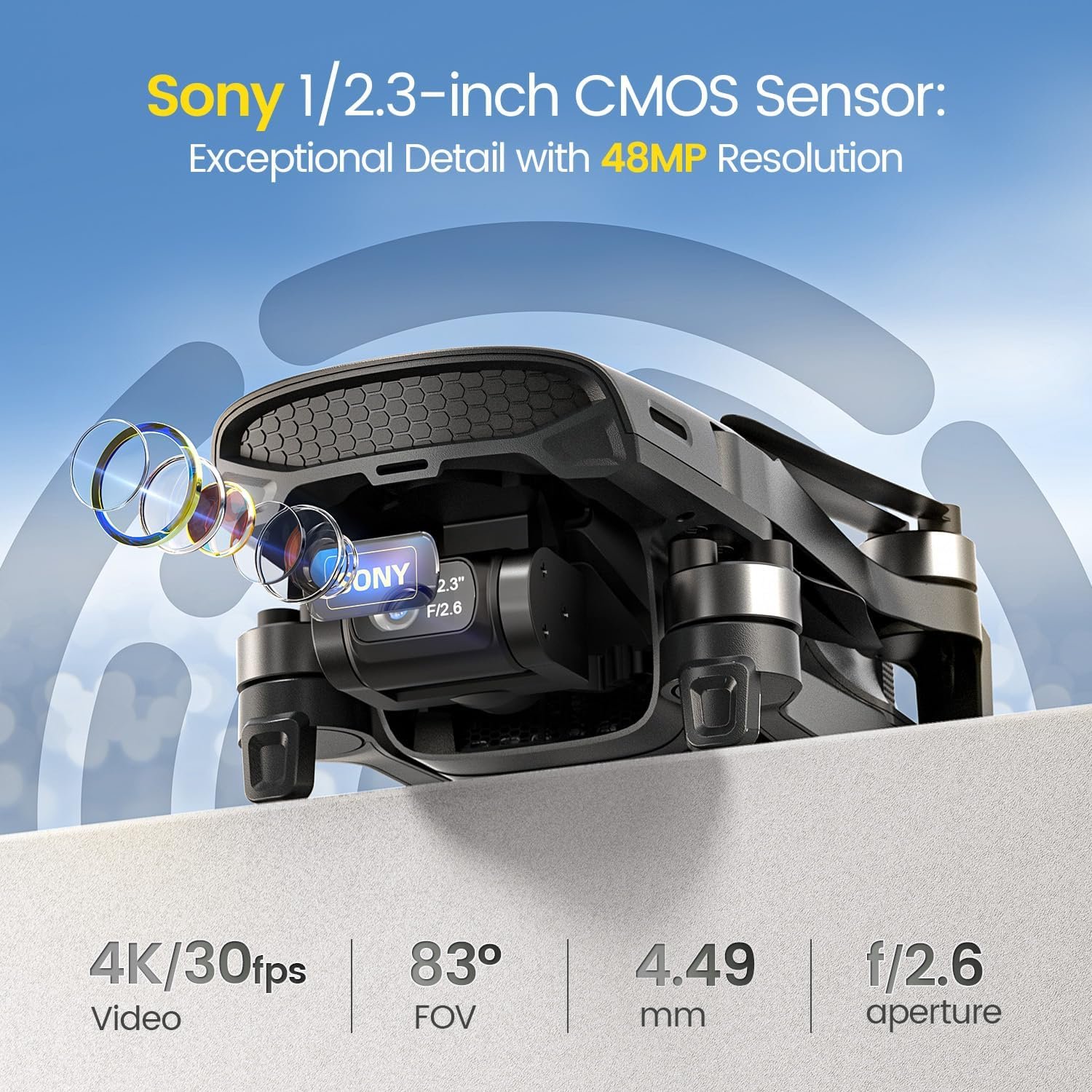 Holy Stone HS900 4K GPS Drone - 3-Axis Gimbal & 48MP Camera - Image 10